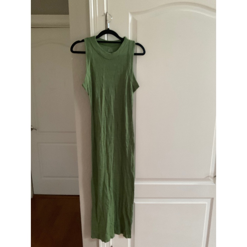 Nui Organics Merino Silk Tank Dress Long Dill Size XS New With Tags